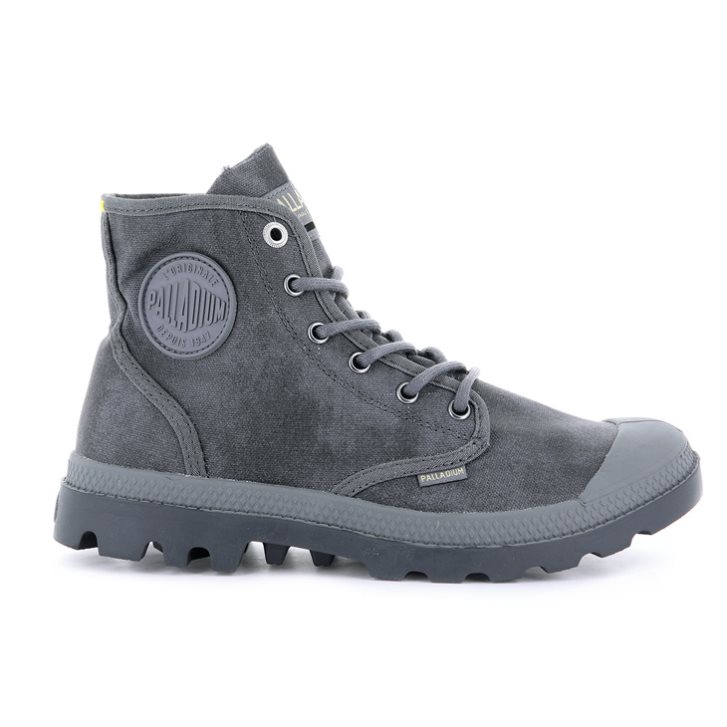 Palladium Pampa Hi WAX Men\'s Boots Grey | UK B193-IKV